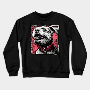 Retro Art Yorkshire Terrier Dog Lover Crewneck Sweatshirt